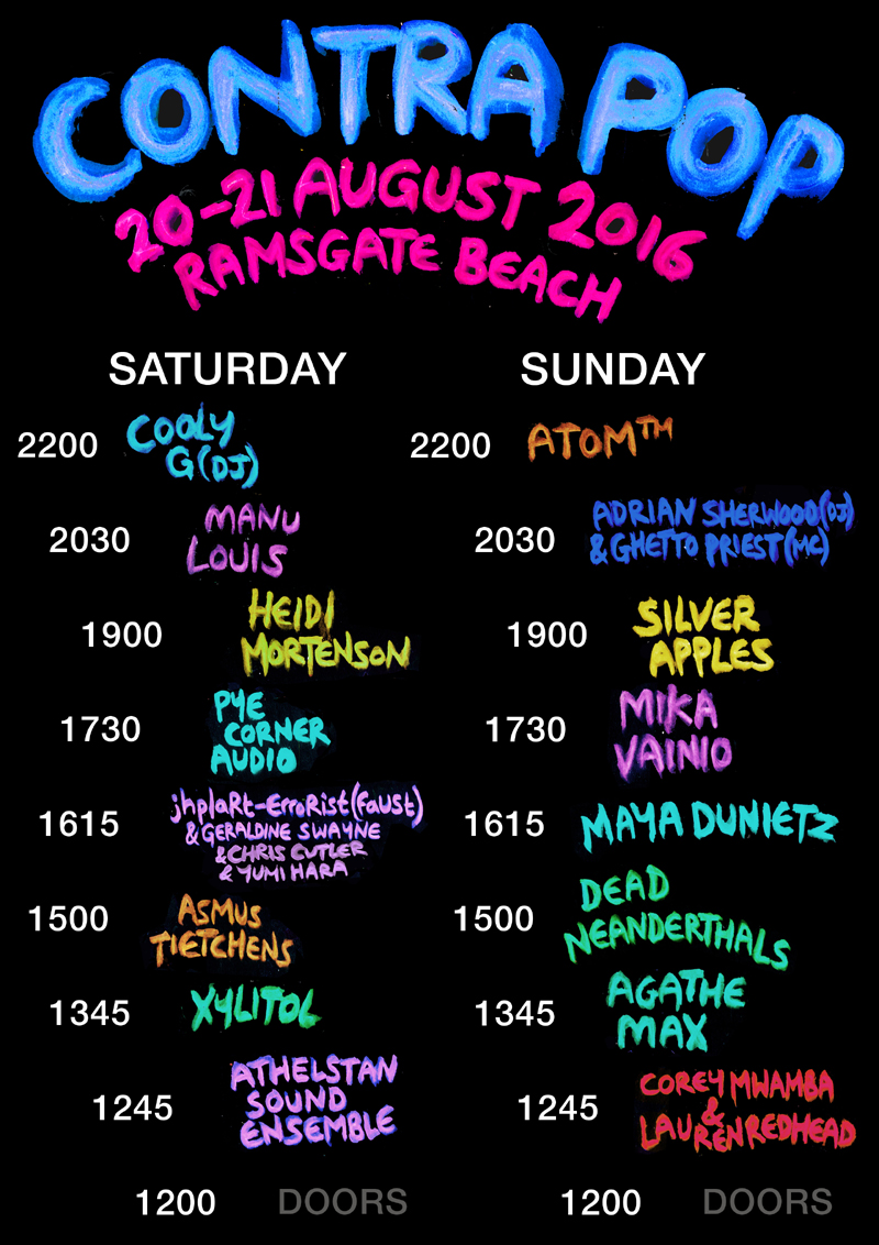 Contra Pop 2016 running order